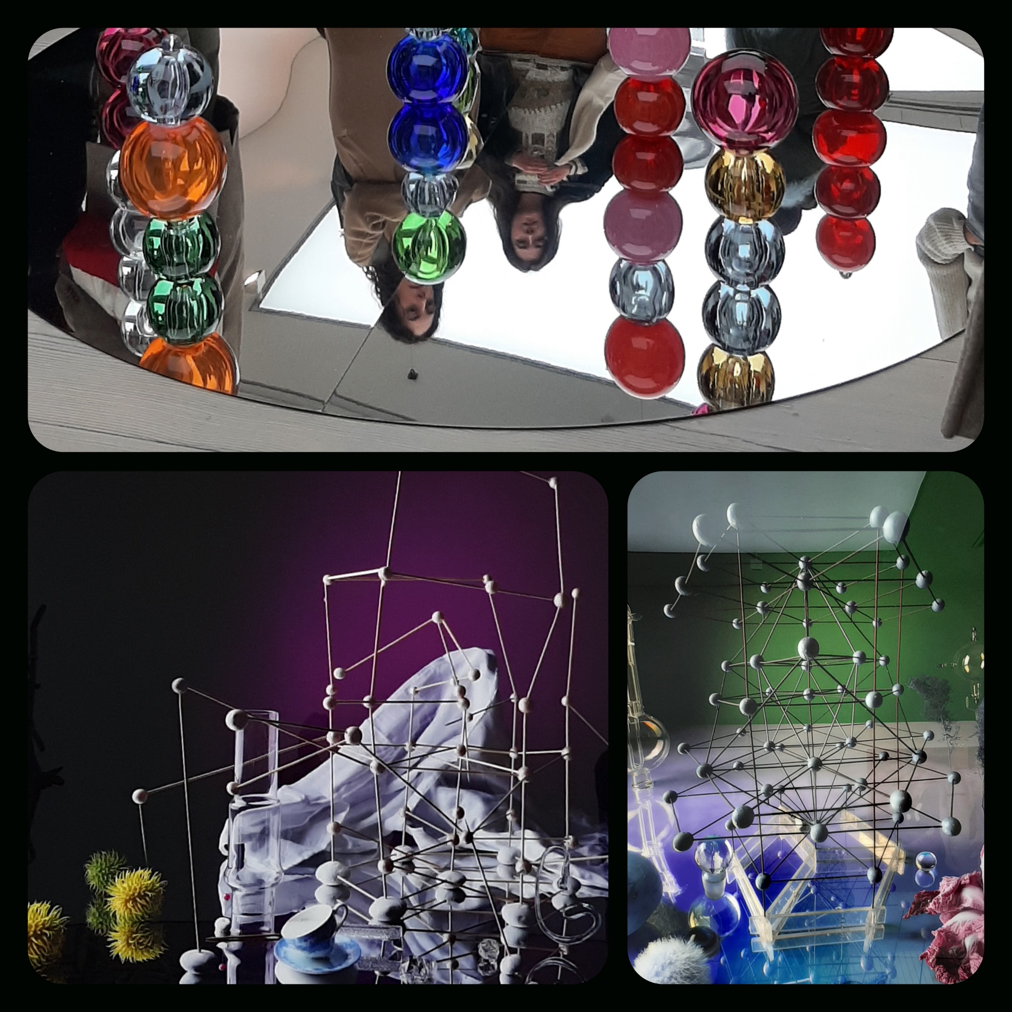 Saatchi Drie werken van Louise bij Saatchi Gallery in Londen © fotocollage Wilma_Lankhorst.