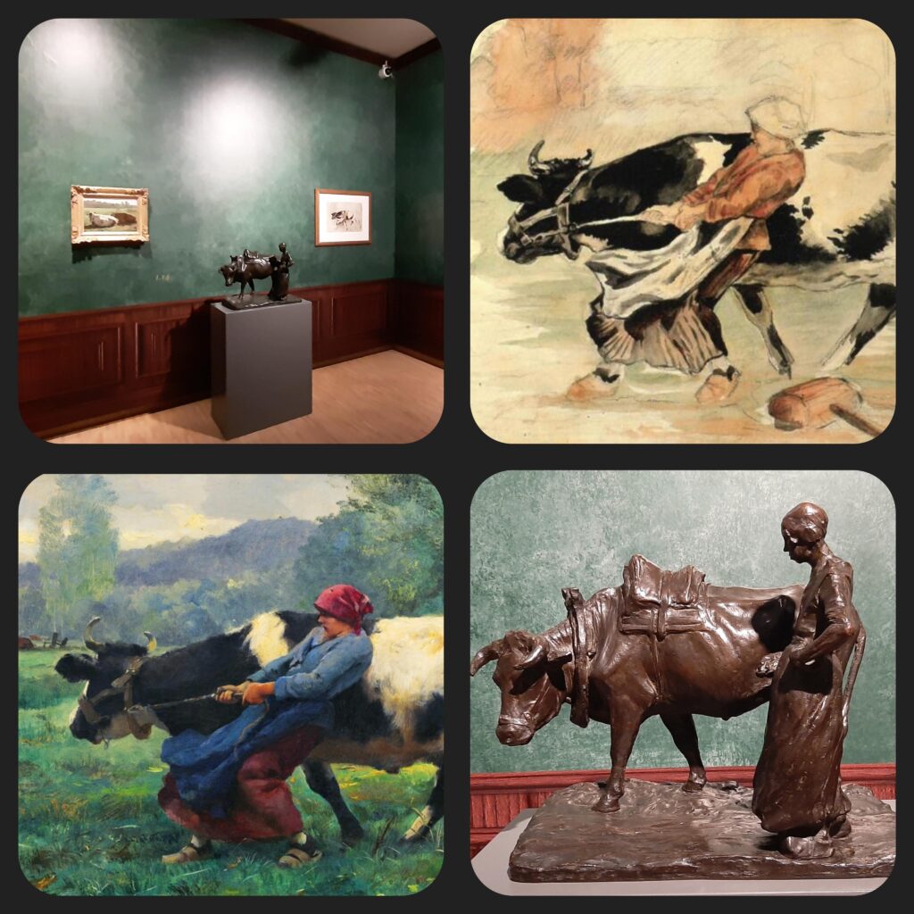 Zij aan Zij - vrouw met koe © foto collage Wilma_Lankhorst