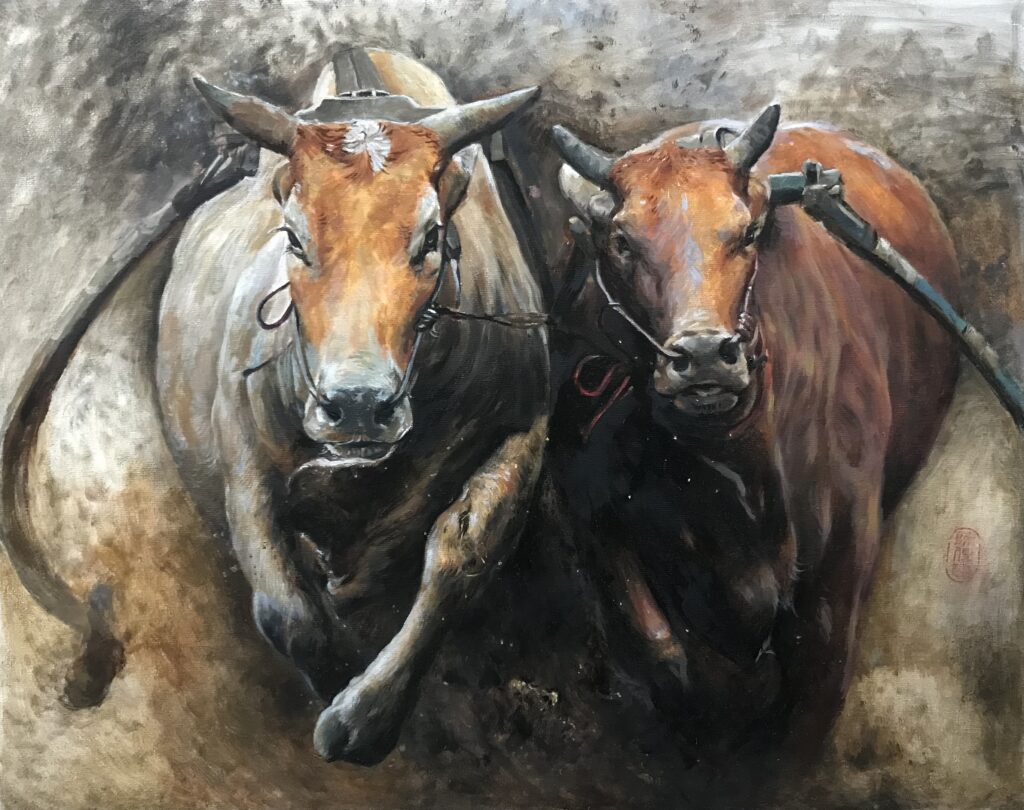 Youzan_Chen Twee ossen (2022) © Youzan Chen © foto Yoyo Art.