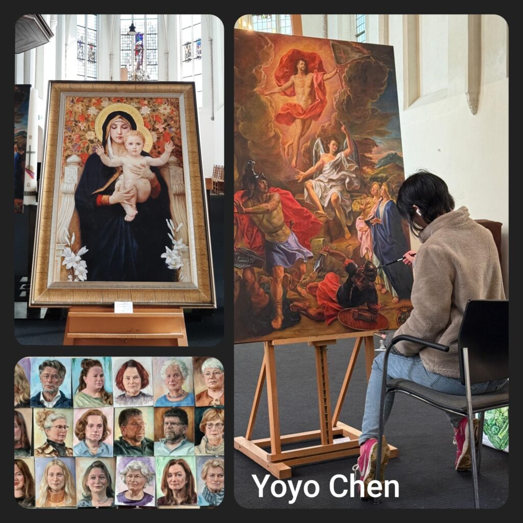 Collage mijn ontmoeting met Youzan Chen (2025) © foto Wilma Lankhorst.