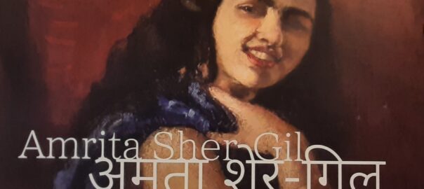 Amrita_Sher_Gil Zelfportret Parijs (1930) bij opening van de tentoonstelling © Amrita Sher-Gil © fotocollage Wilma_Lankhorst.