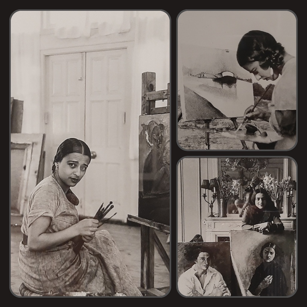 Amrita_Sher_Gil Amrita Sher diverse foto portretten © Umrao Singh Sher-Gil © fotocollage Wilma_Lankhorst.