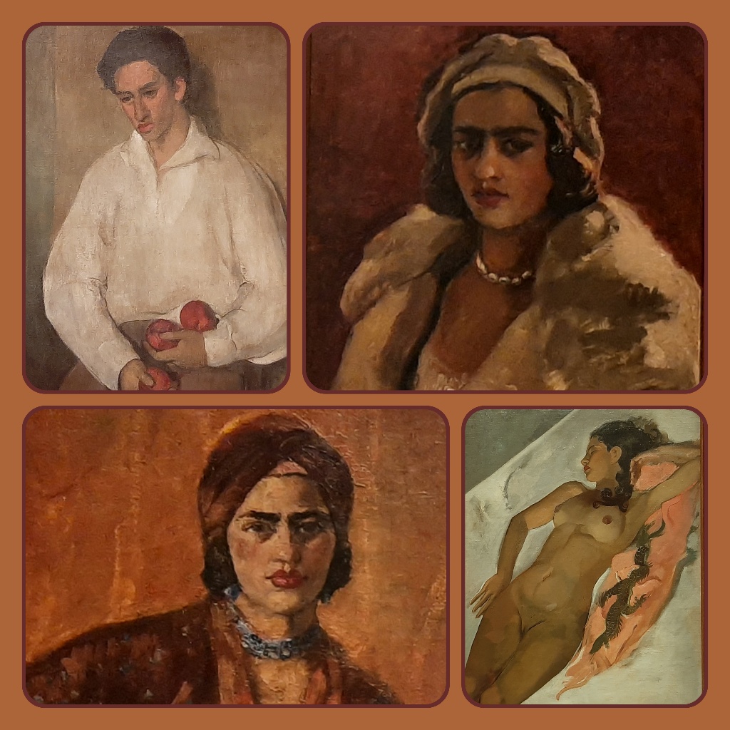 Amrita_Sher_Gil Enkele portretten uit haar Parijse periode (1928-1934) © Amrita Sher-Gil © fotocollage Wilma_Lankhorst
