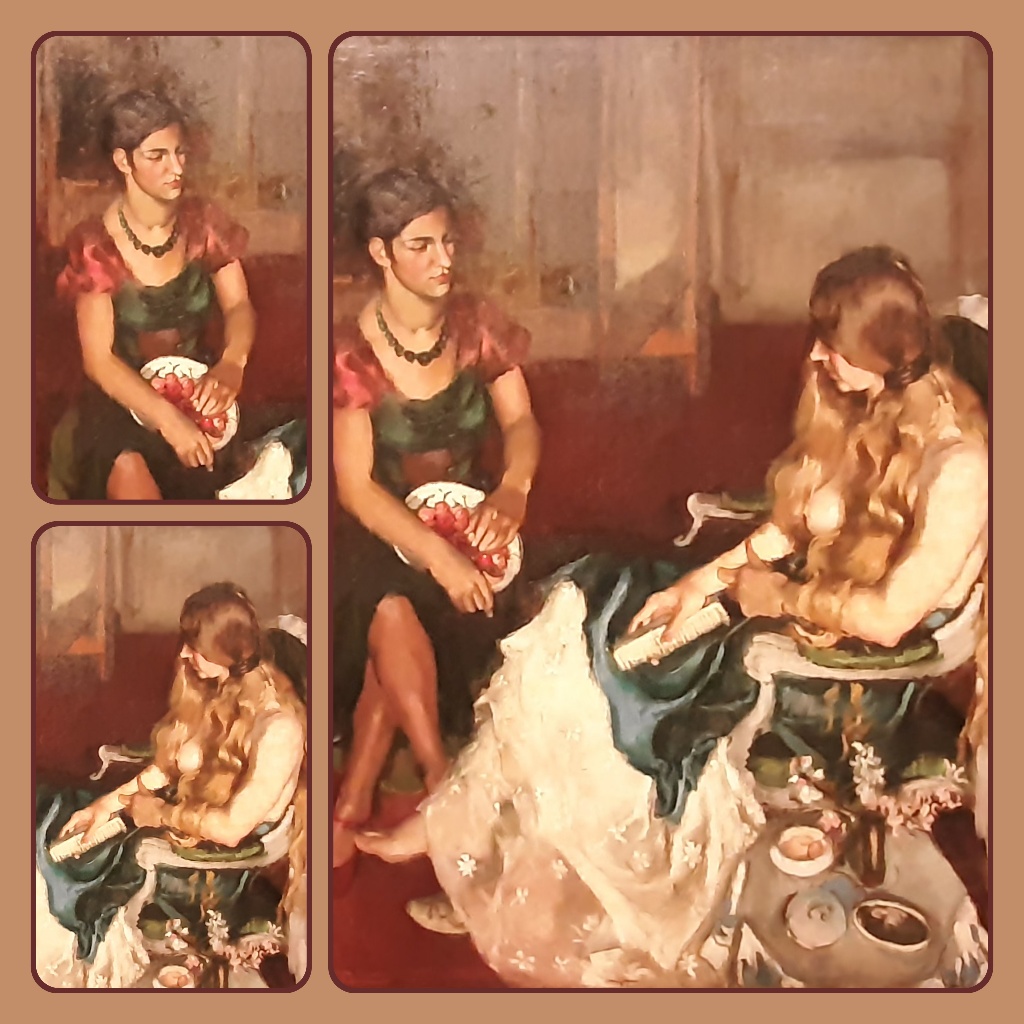 Amrita_Sher_Gil Met Young Girls (1932) wint Sher Gil de gouden medaille © Amrita Sher-Gil © fotocollage Wilma_Lankhorst.