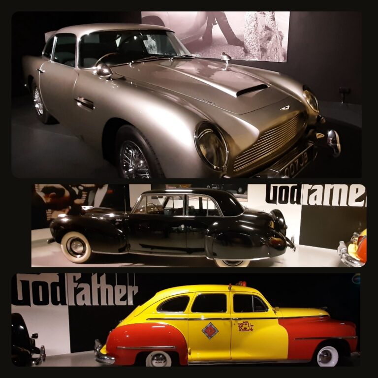 Louwman Auto's uit beroemde films © collage Wilma Lankhorst.