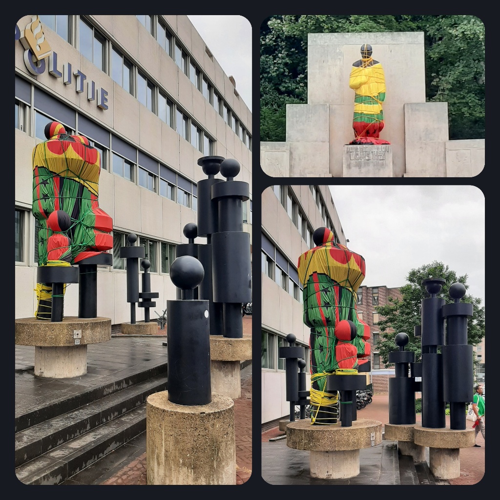 Sonsbeek Burgers, l. en r.onder (2026) en Lorentzmonument (2026) r. boven © Larry Achiampong © foto's Wilma_Lankhorst.