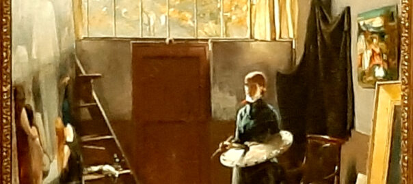 Asta_Norregaard Norregaard in haar atelier in Parijs 1883 zelfportret © foto Wilma_Lankhorst